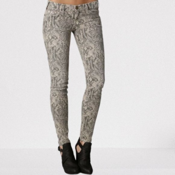 Current/Elliott The Ankle Printed Low-Rise Jeans - Picture 2 of 5